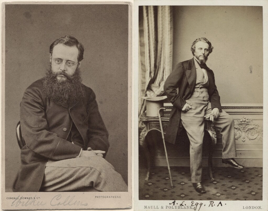 Photograph of Wilkie Collins on left and Augustus Egg on right