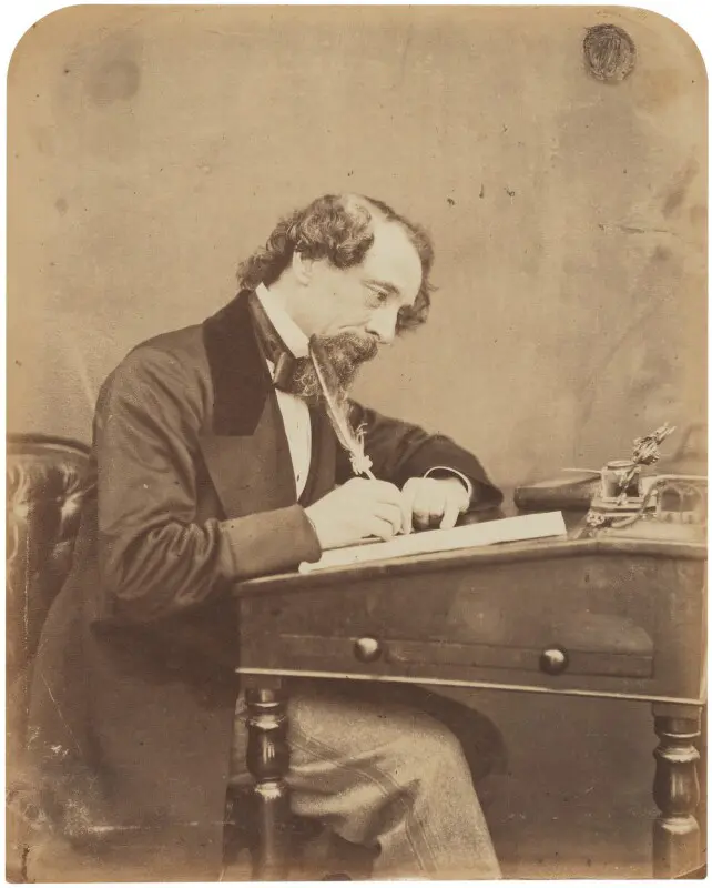 Portrait of Dickens by Herbert Watkins in 1858